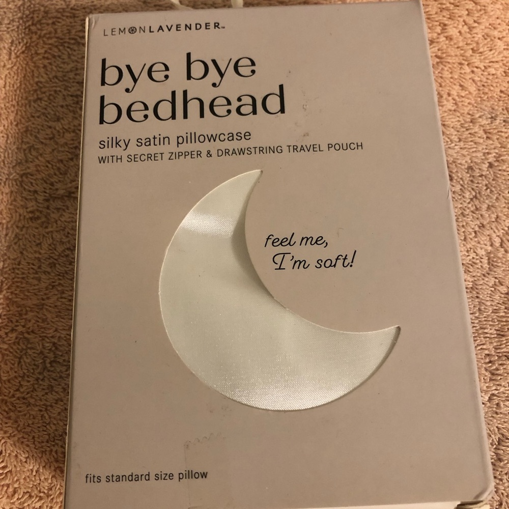 Lemon Lavender Bye Bye Bedhead Silky Satin Pillowcase Standard Size NIB